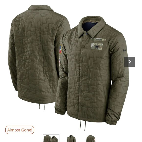 Seattle Seahawks Nike Olive 2021 Salute to Service Full-Button Jacket - Picture 4 of 4